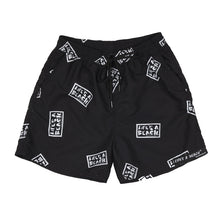 Load image into Gallery viewer, Life&#39;s a Beach All Over Logo Shorts Black

