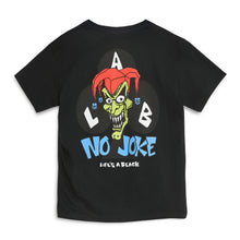 Load image into Gallery viewer, LIFES A BEACH - NO JOKE - TEE - BLACK.
